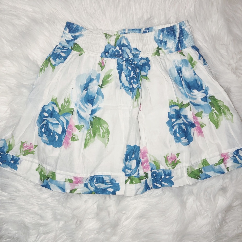 White Floral Skirt